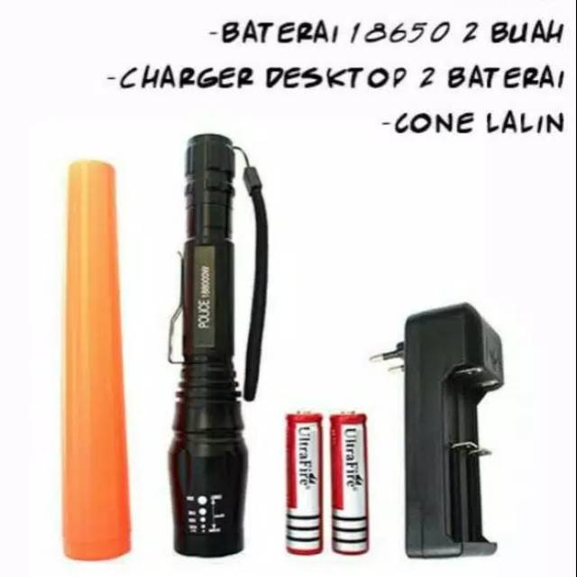 SENTER SWATT POLICE T6 BATERAI 2