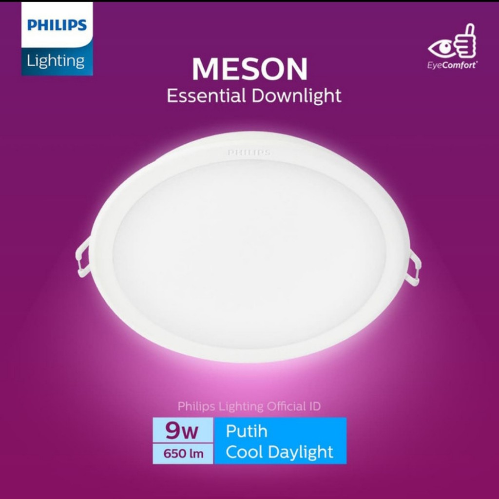  LAMPU  DOWNLIGHT PHILIPS LED  9W 9 WATT  W MESON 59449 IB 