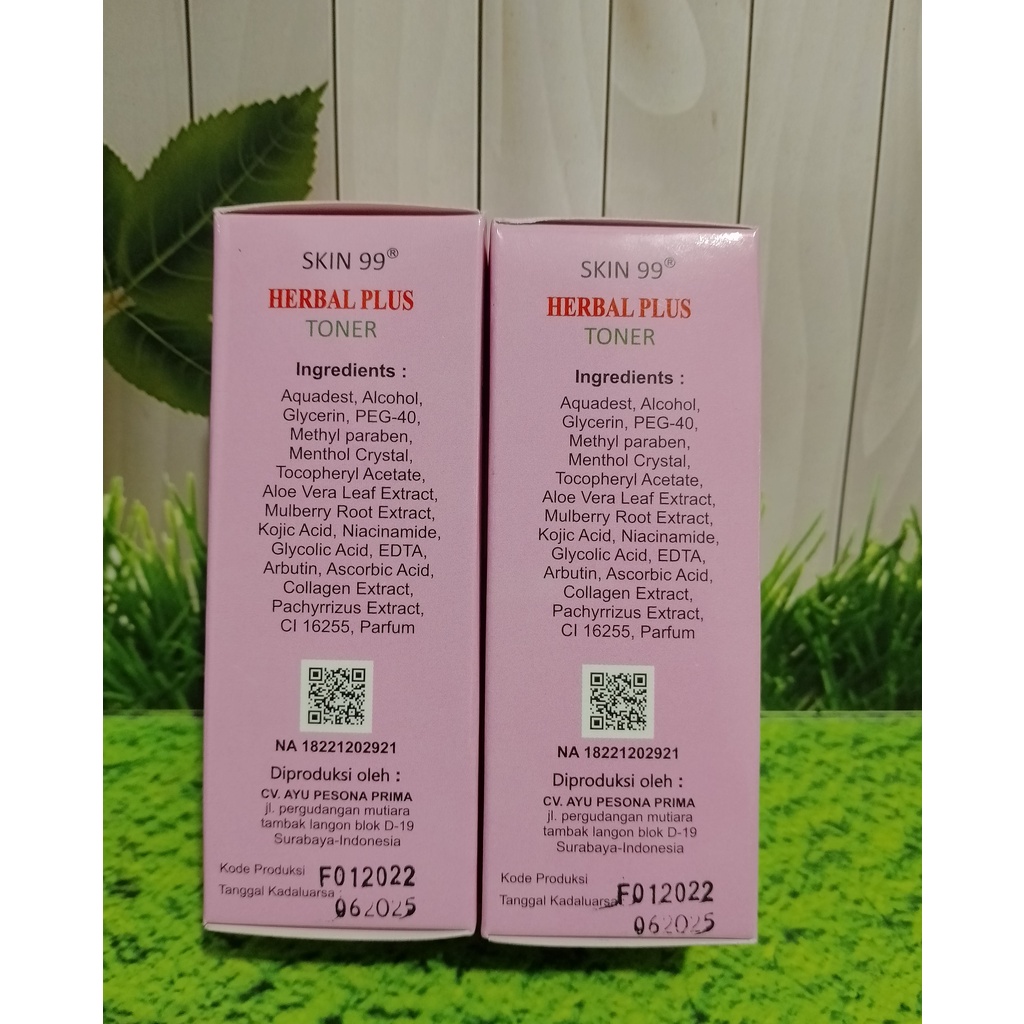 TONER HERBAL PLUS SKIN 99 BPOM