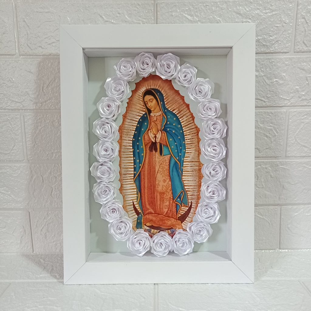 Walldecor Poster Bunda Maria Katolik Bunga Satin