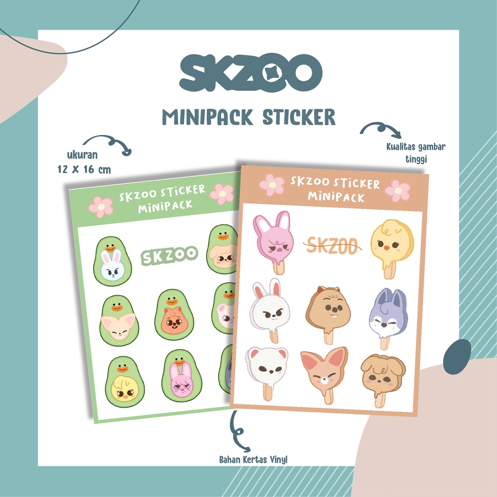 

SKZOO STRAY KIDS CUTE STICKER PACK STIKER WALL DECO DIY JOURNAL