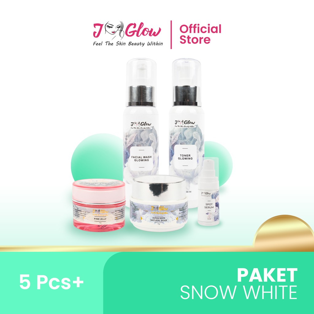 JGLOW SNOW WHITE SERIES diformulasikan untuk kulit wajah normal dan tidak sensitif