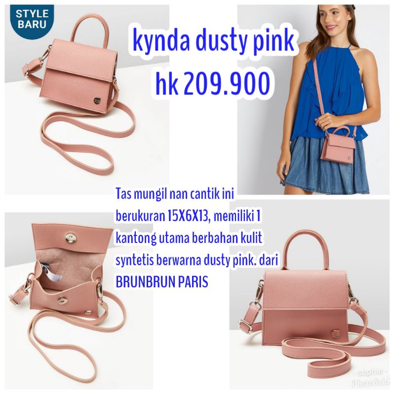 TAS KYNDA DUSTY PINK BRUNBRUN PARIS PROMO