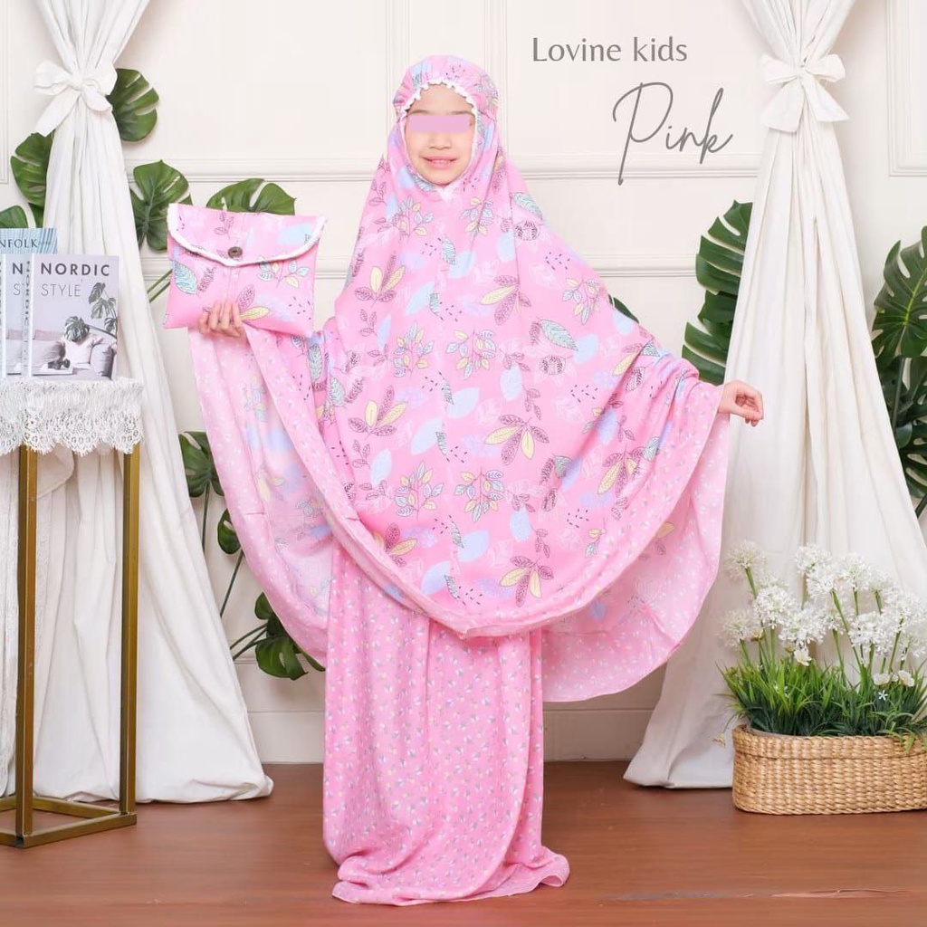 Mukena Anak Perempuan Lovre - Mukena Anak Tanggung/Mukena Anak Rayon/Mukena Anak 10 Tahun/Mukena Ana