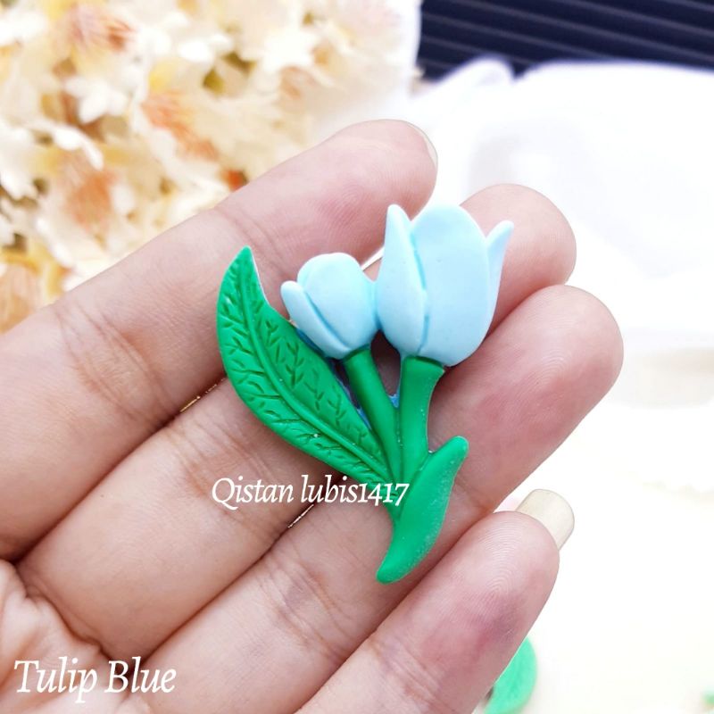 Clay Bunga Tulip dan Rose Flower