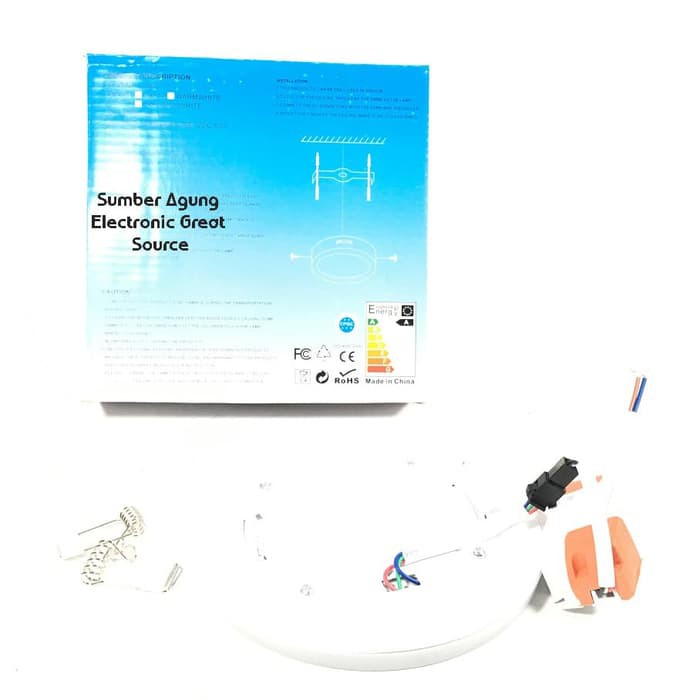 LED Panel Light 2 Warna Putih Biru 6W + 3W Bulat Downlight 2Warna Emico