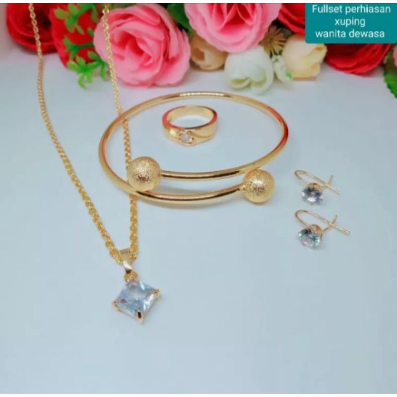 Set Perhiasan Wanita Titanium Asli Motif Mata Satu Lagi Trend