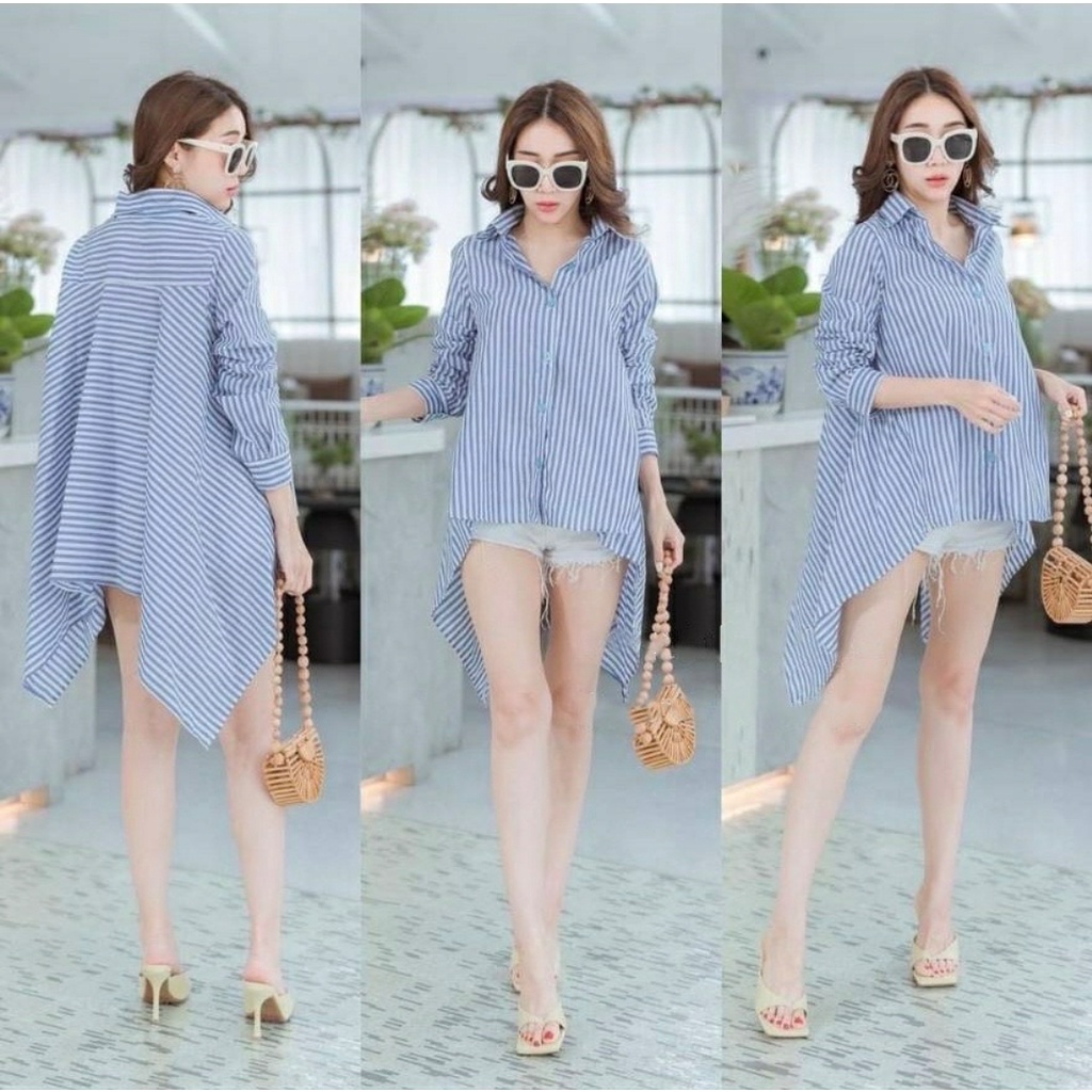 FWG - LONG SLEEVE / ATASAN WANITA / PAKAIAN WANITA SALUR / KEMEJA KOREA STYLE / KEMEJA