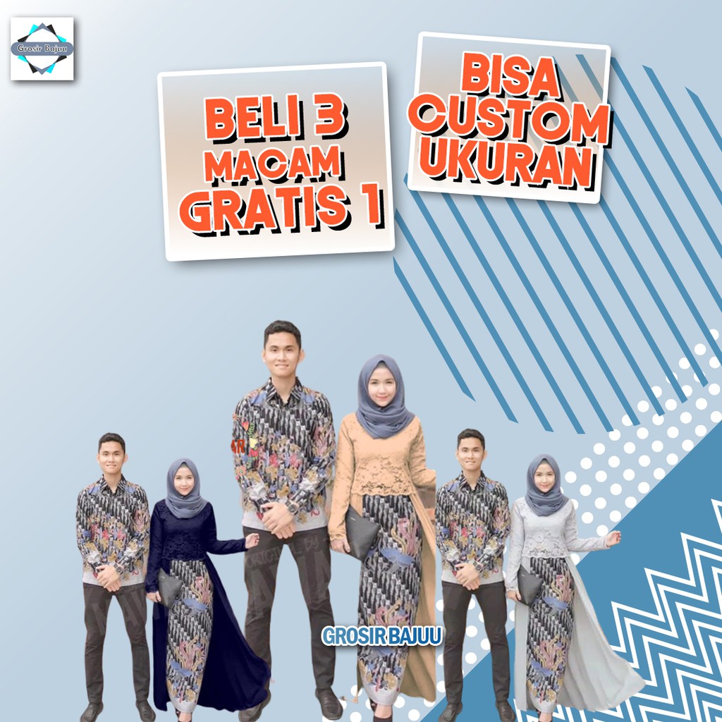 BATIK COUPLE REINO BRUKAT KEBAYA MODERN BROKAT ALITA GB