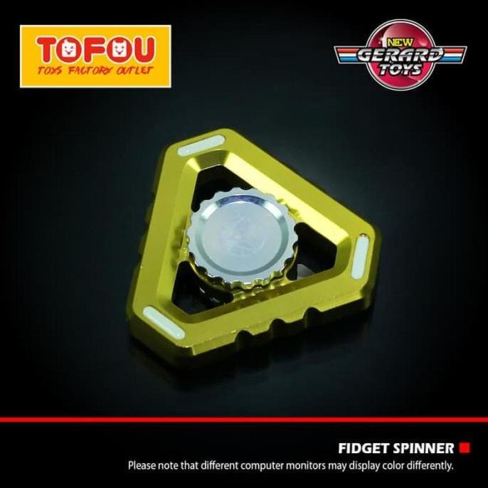 Mainan Fidget Spinner Besi Triangle Iron Man Gold Silver ---Terbaru---