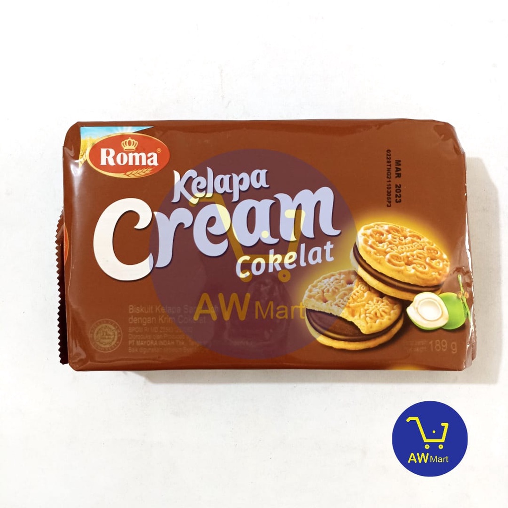 ROMA KELAPA CREAM 180GR VANILA - ROMA KELAPA CREAM 189GR - COKLAT