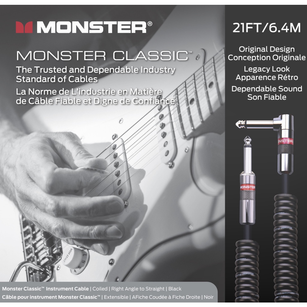 Monster Prolink Monster Classic Instrument Cable 21 ft Coiled