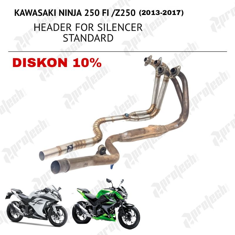 Kawasaki Ninja 250 / Z250 — Header Slip-on Standard · Silver — foto 2