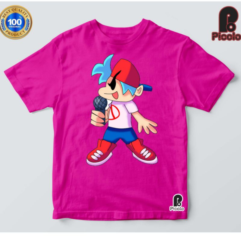 BAJU KAOS ANAK GAMES FNF KARKTER BOY FRIEND BAHAN DISTRO