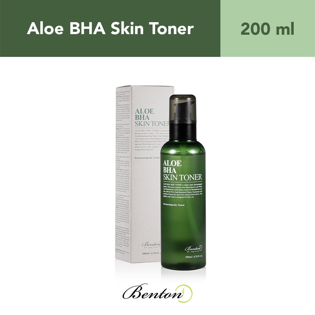Jual Benton Aloe vera BHA skin toner 200ml Shopee Indonesia