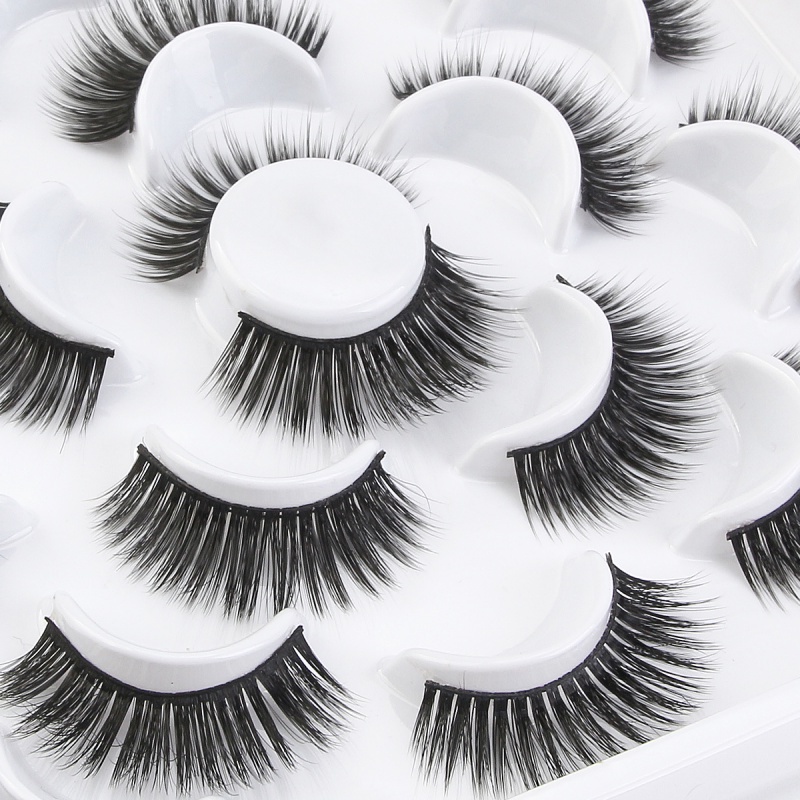 MAGEFY 10 Pairs/Box False Eyelashes Synthetic Hair 10-15mm Handmade Eyelash Soft Thick Natural  False Eyelashes Makeup Beauty Tools