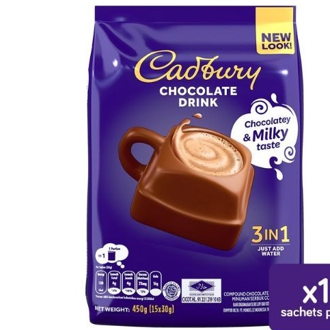 

CADBURY Hot Chocolate Drink 3 in 1 - 1 Sachet (30 gr)