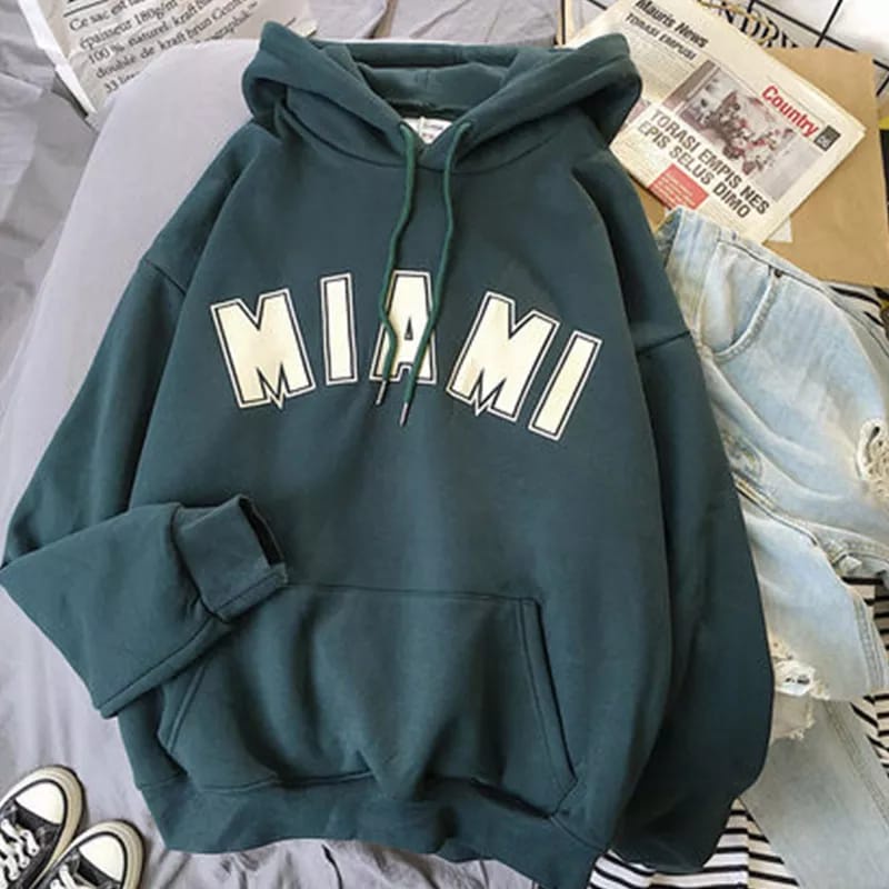 jaket sweater hoodie cewek MIAMI