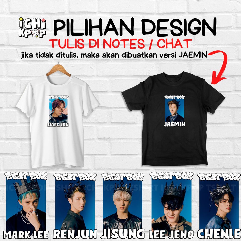 [ICHI KPOP] T-SHIRT NCT BEATBOX FOTO  (JAEMIN HAECHAN MARK LEE JENO CHENLE JISUNG RENJUN)
