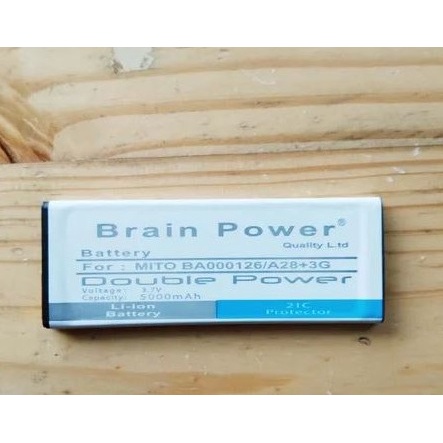 Double Power Battery Batere Batre Baterai Brain Power Mito A28 Plus BA-00126 BA00126