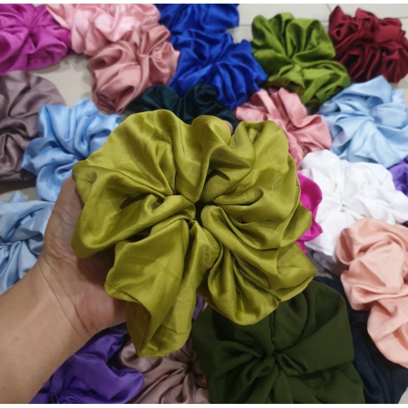 SCRUNCHIE Satin SUPER JUMBO PREMIUM INNER KUNCIR HIJAB CEPOL HIJAB