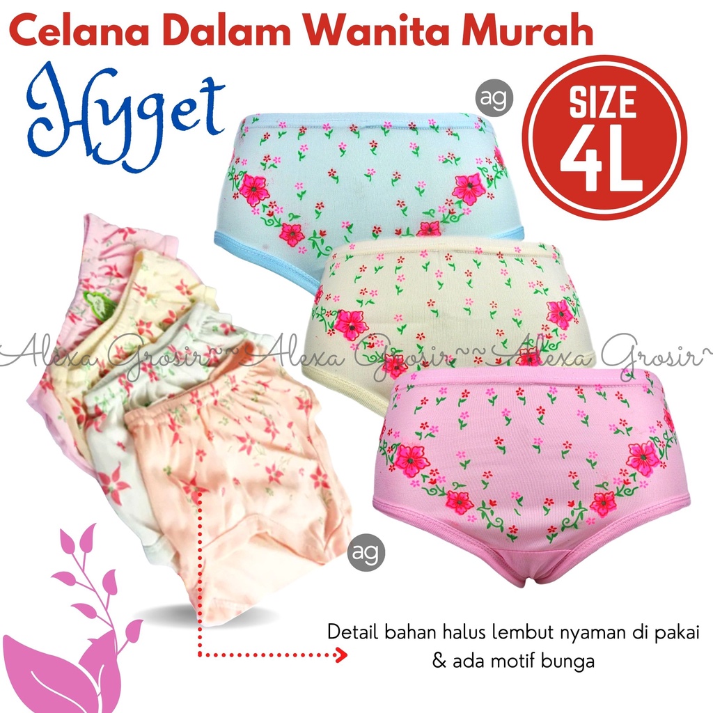 Undies Celana Dalam Wanita Murah Ukuran 4L Hyget