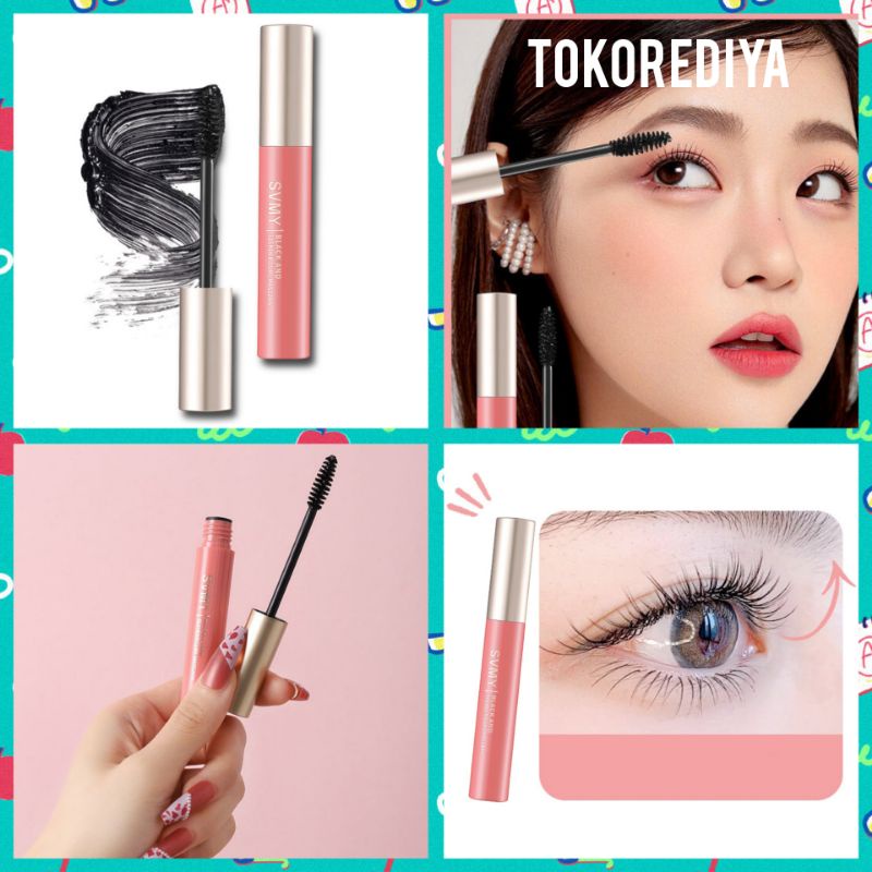 SVMY Lameila Original Black And Slender Curl Mascara Volume Waterproof Melentikkan Dan Menebalkan Bulu Mata