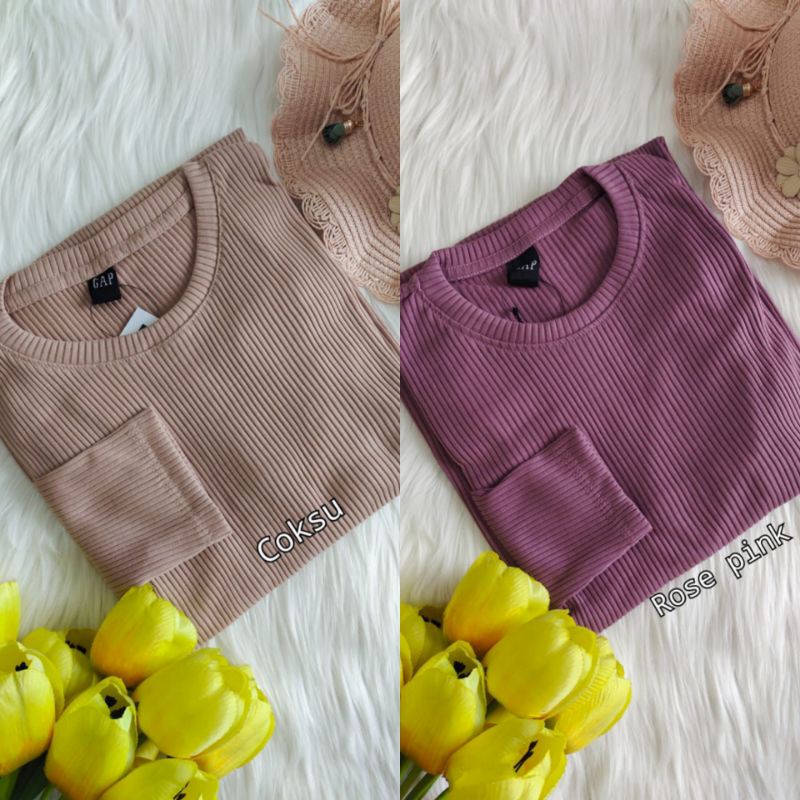 Kaos lengan panjang / kaos wanita / kaos polos / baju wanita / baju kekinian