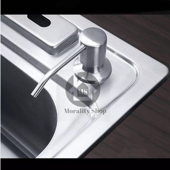 Tempat sabun cair TANAM stainless 350ml- soap dispenser meja sink dapur cuci tangan piring C03