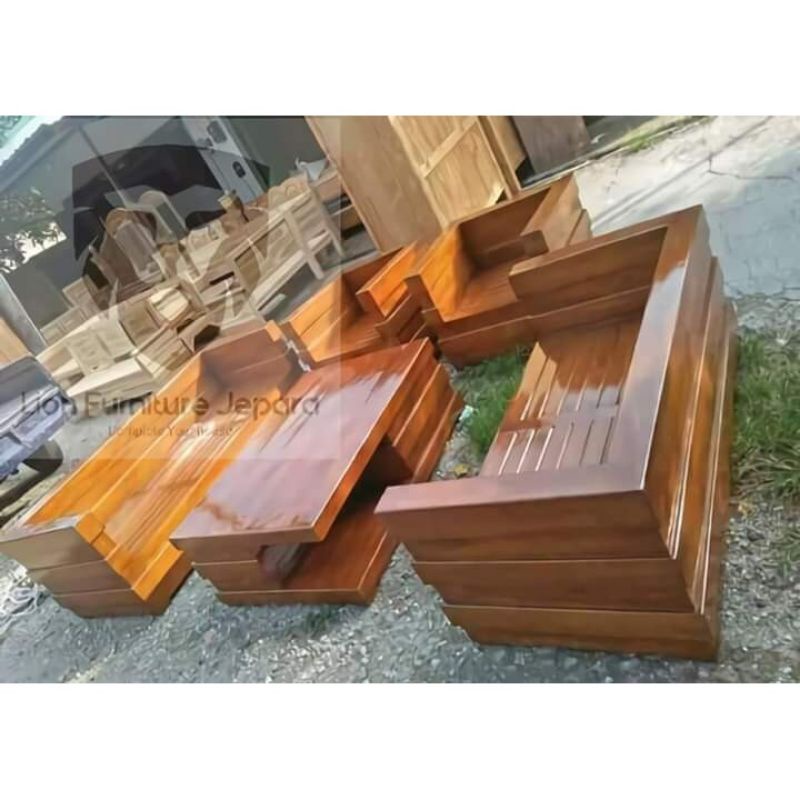 KURSI TAMU MINIMALIS JATI MEWAH