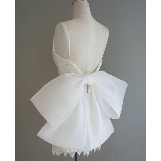 organza bow removeable for wedding dress