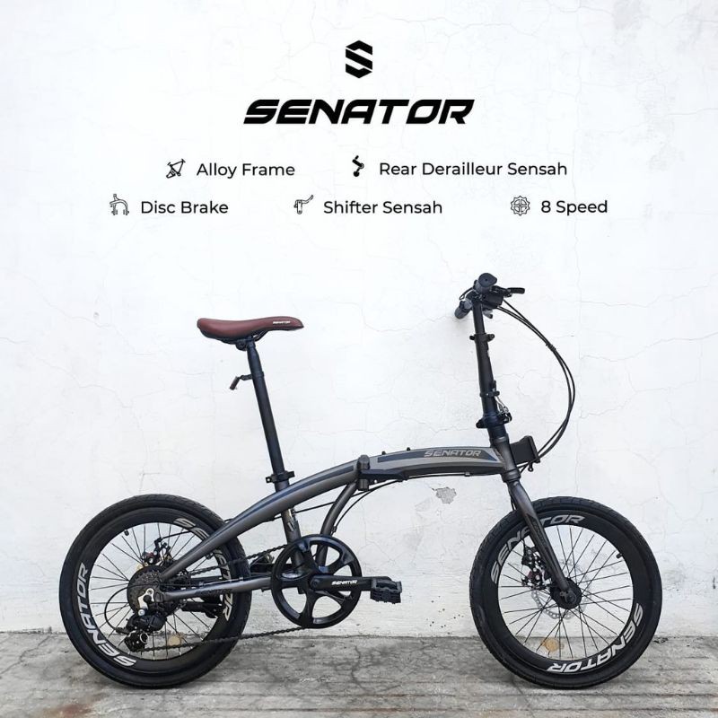 Sepeda Lipat 20 inch senator alloy