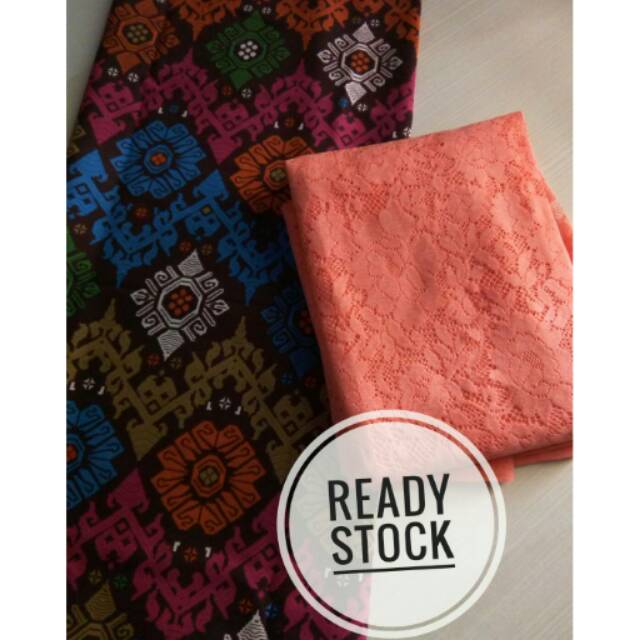 BAHAN KAIN SATIN + BROKAT