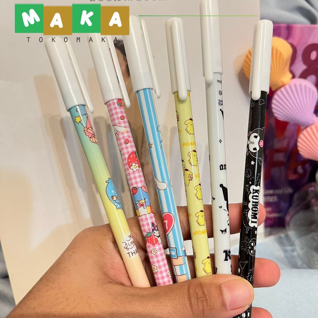 

pulpen gel motif sanrio bisa dihapus pen gel eraseable pena bolpoint lucu perlengkapan sekolah import alat tulis kantor murah atk termurah