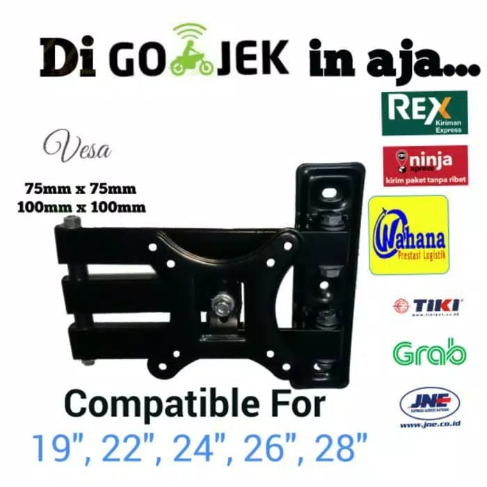 BRACKET TV | BRACKET LENGAN | BRACKET SWIVEL | SIZE 19-29 INCH