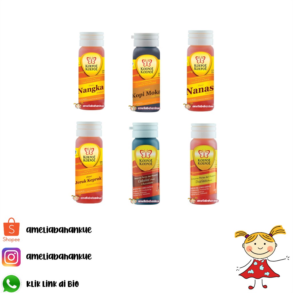 

KUPU KUPU PERISA 25ML PASTA ALL VARIAN (BACA DESCRIPTION)