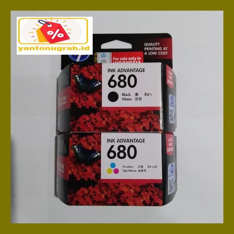 

Pt740Dpp Tinta Hp Catridge 680 Black + 680 Color Original For Printer 2135 3635 Pt0P8D6M