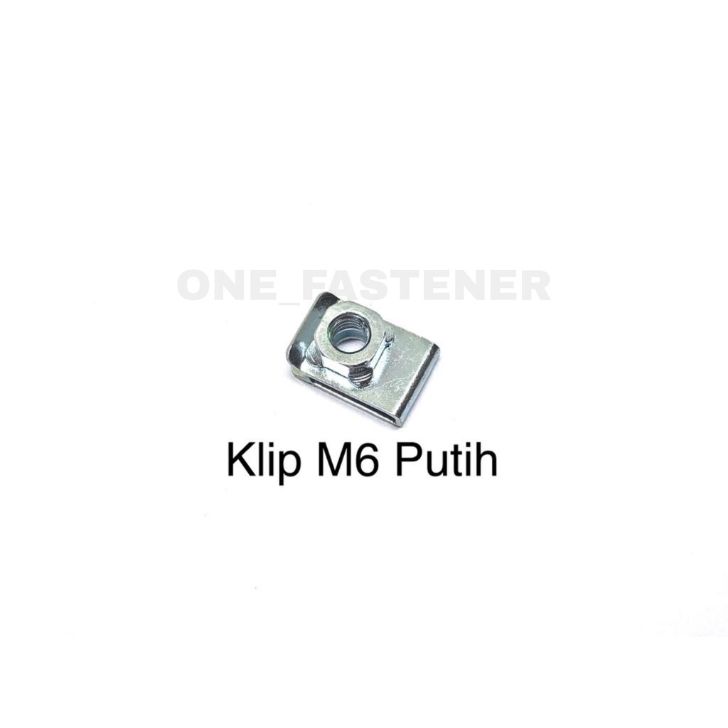 Klip M6 Only nut clip u motor mobil box aki spakbor depan 6mm baut 10