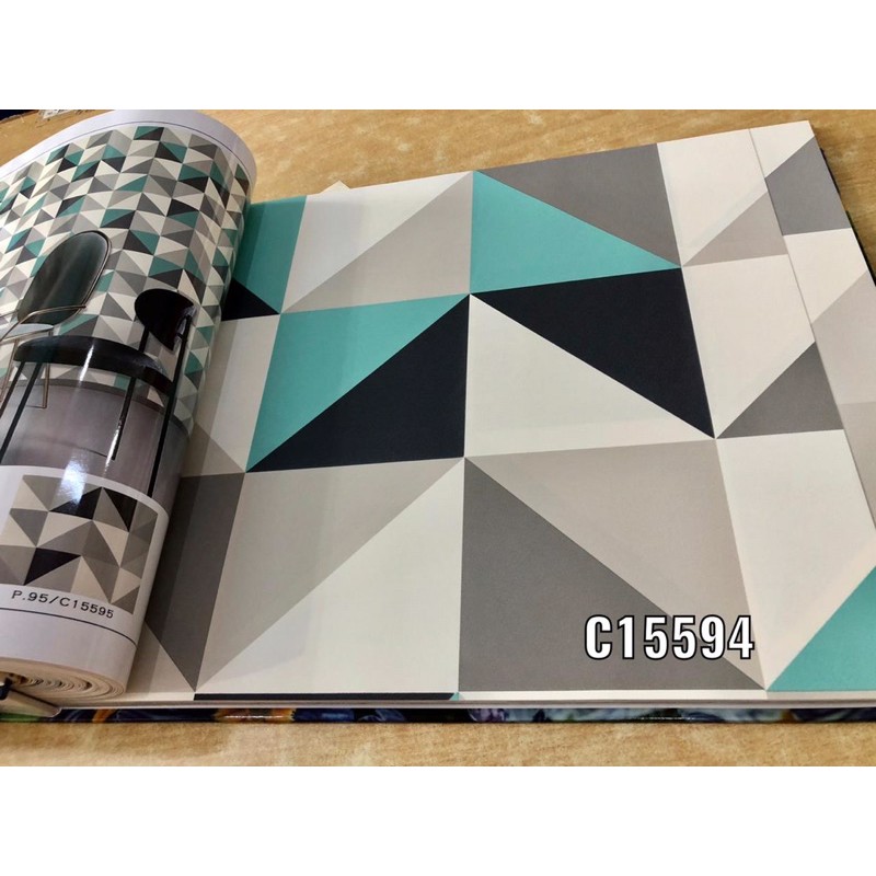 WALLPAPER DINDING MOTIF KOTAK ABSTRAK 3D CENDANA