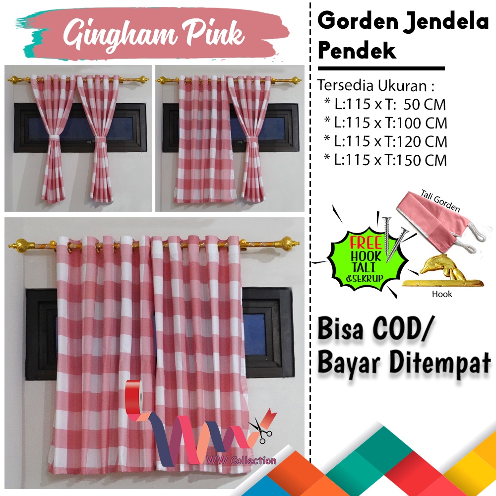 GORDEN KAMAR PENDEK TINGGI 150CM HORDEN RUANG TAMU GORDEN JENDELA PENDEK GORDEN KECIL JENDELA PENDEK MURAH KAMAR MINIMALIS TERLARIS UKURAN LEBAR 115 DAN TINGGI 150CM MURAH HORDENG JENDELA SMOKRING POLOS EMBOS  TERLARIS BISA COD