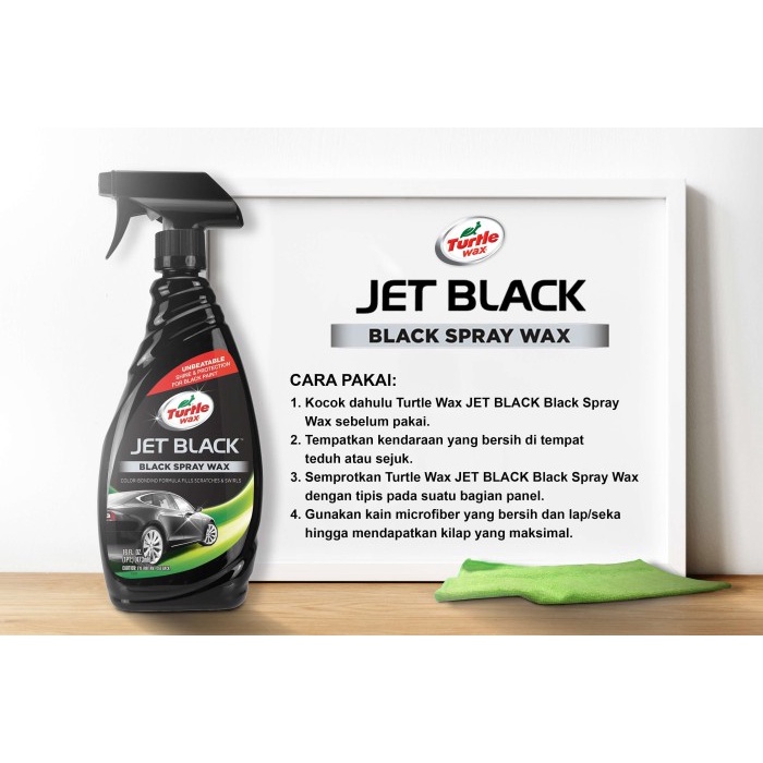 Turtle Wax JET BLACK Black Spray Wax 473 ml Pengkilap Cat Hitam T11