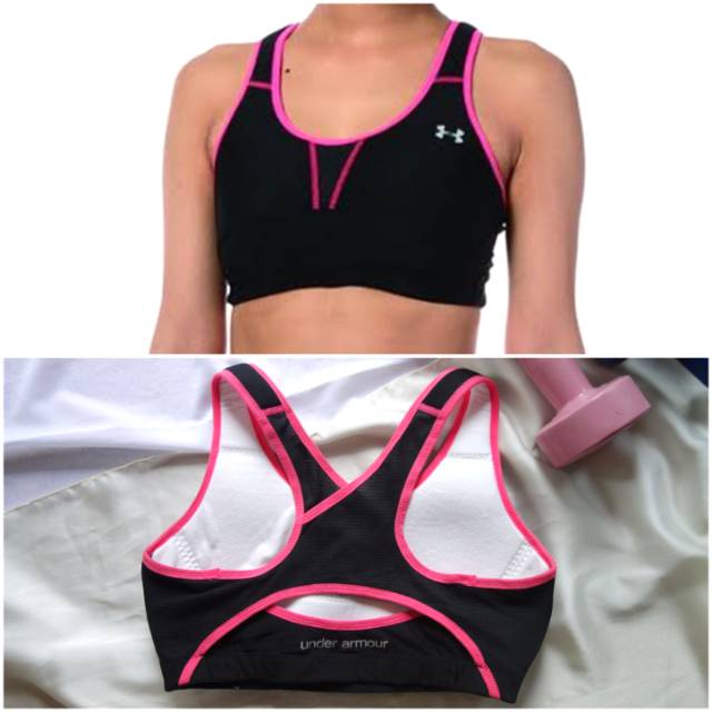 UNDER ARMOUR Original Sports Bra Gym Fitness Wanita Branded Preloved Second