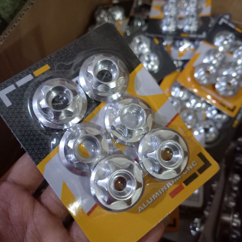 Ring Manisan Baut Shock Belakang Import CNC Pemanis Skok Baut Jok Baut Slebor CB100 CB125 Gl100