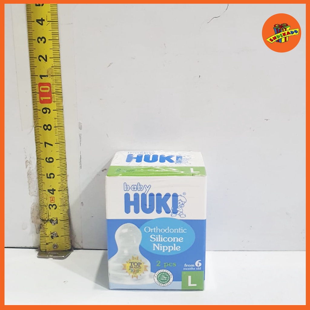 HUKI ORTHODONTIC SILICONE NIPPLE 2PCS DUS - Dot/Empeng Bayi