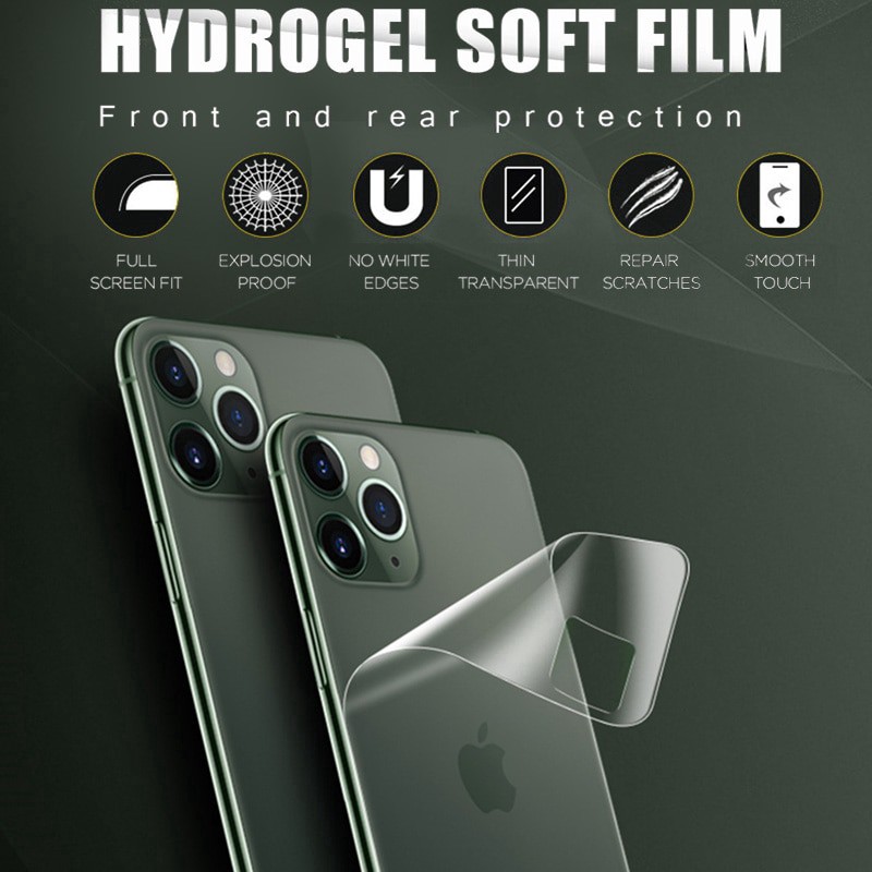 Pelindung Layar Apple Iphone X / Iphone Xs Iphone XR Iphone Xs Max paket 3 in 1 bahan hydrogel