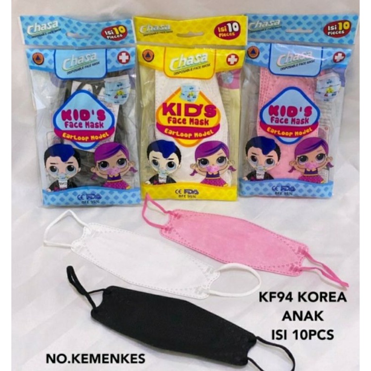 Masker anak KF94 chasa isi 10 pcs
