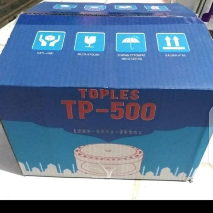 PROMO - Toples Mika Polos Kue Kering Makanan Lebaran 500gr GBU TP-500 -Gosend - SEDIA Toples lebaran