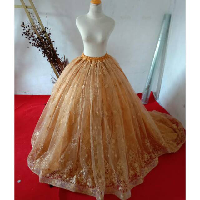 Rok gaun kebaya pengantin