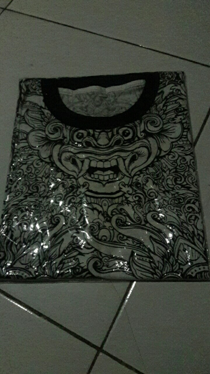 Kaos Batik Full Print Motif Barong || Kaos Bali Island || Kaos Etnik