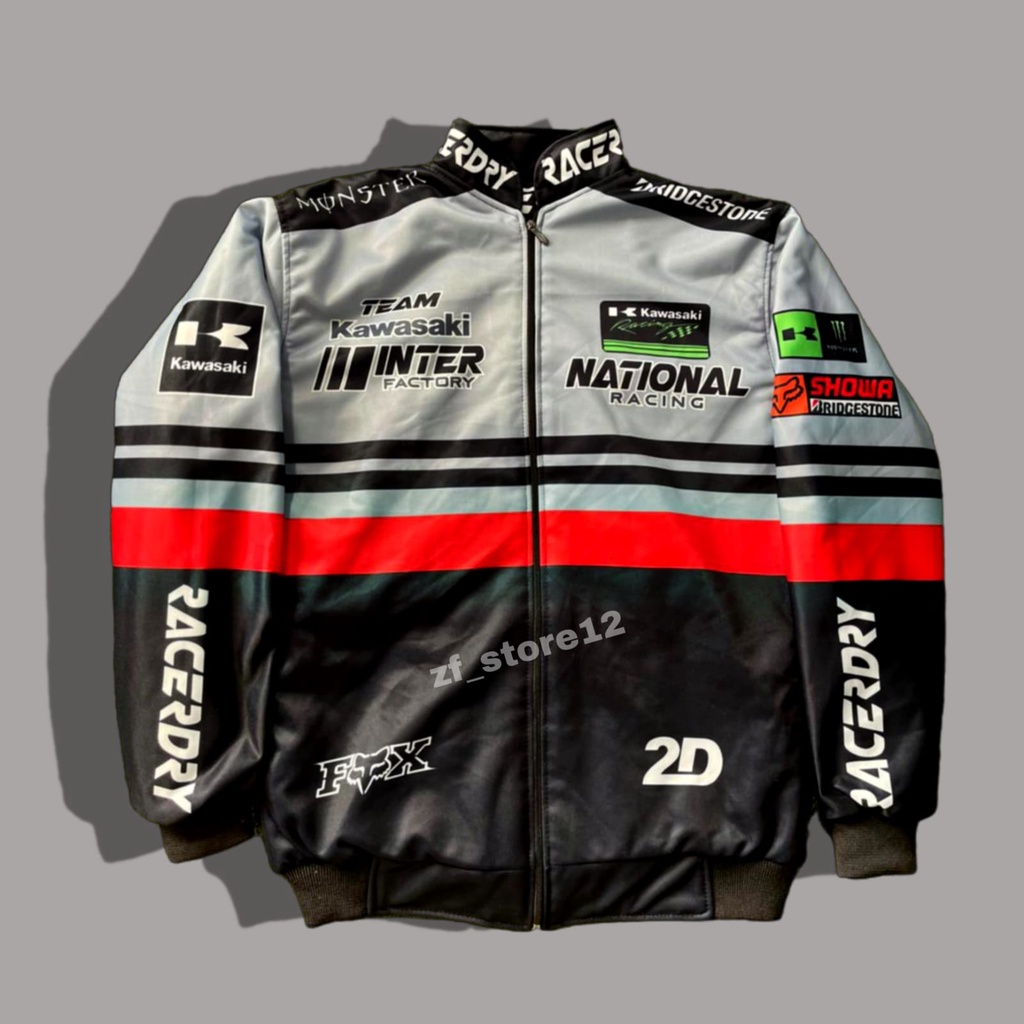 Jaket Sunmori Team Kawasaki Internasional Jaket Racing Jaket Pria Jaket Motor Nascar Jacket